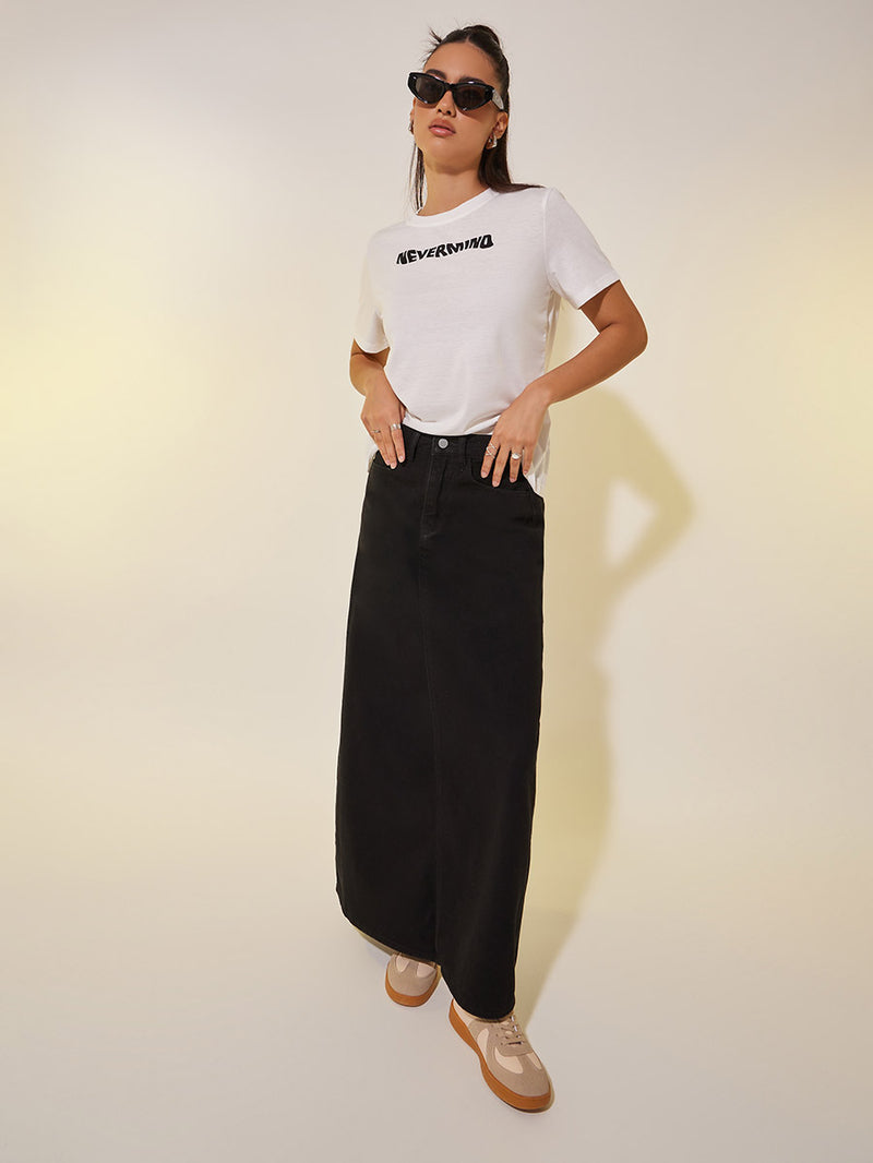 Nevermind Print Round Neck Tee
