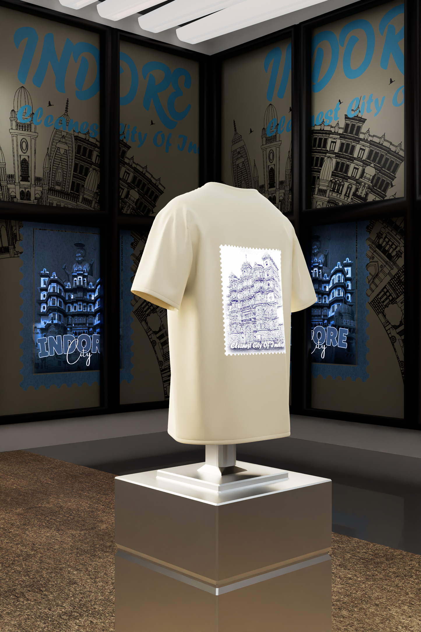 "Rajwada Vibes: Iconic Indore Heritage T-Shirt"