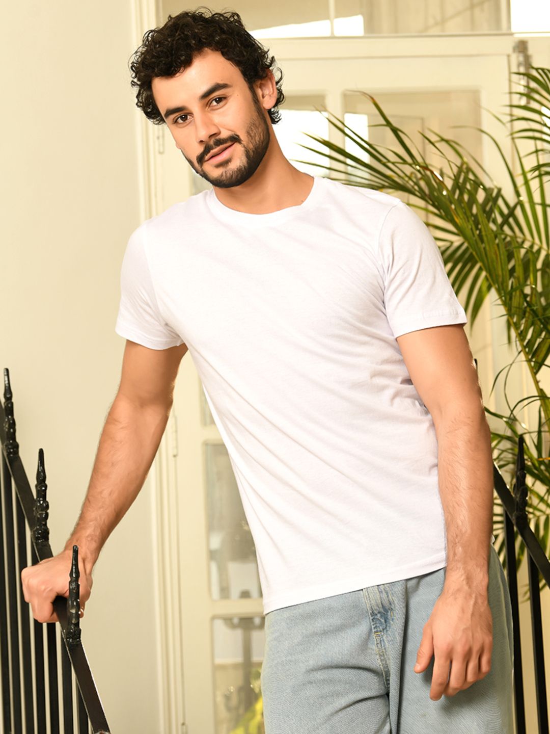White Regular Fit Pure Cotton T-Shirt