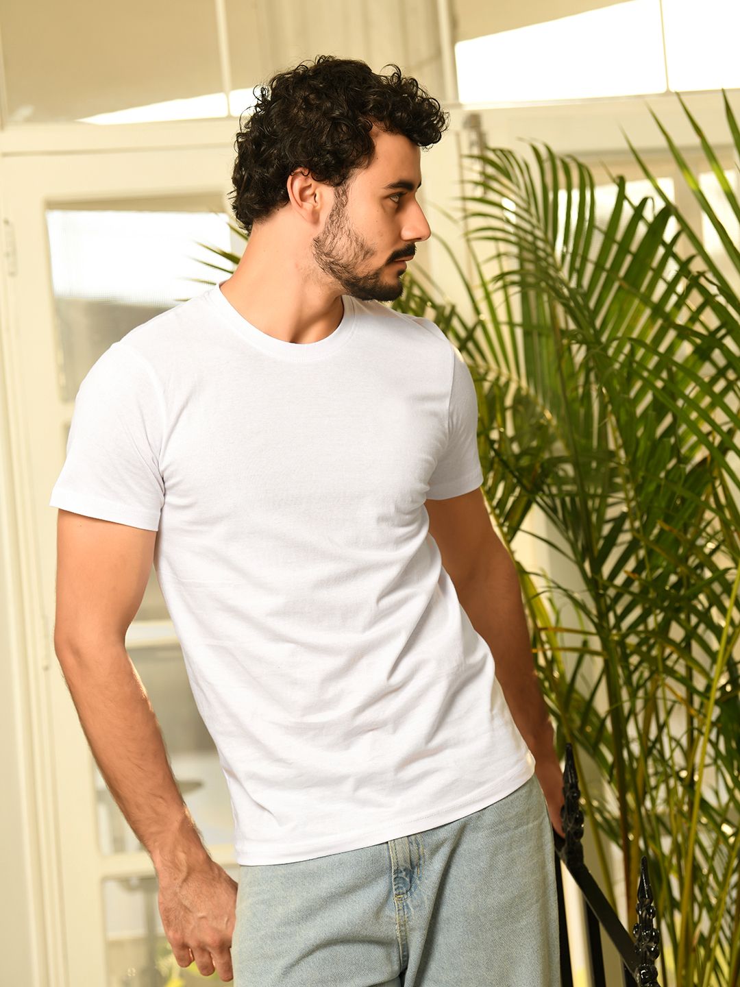 White Regular Fit Pure Cotton T-Shirt
