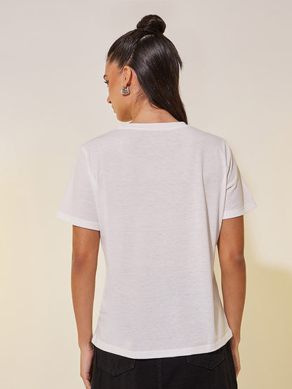 Nevermind Print Round Neck Tee