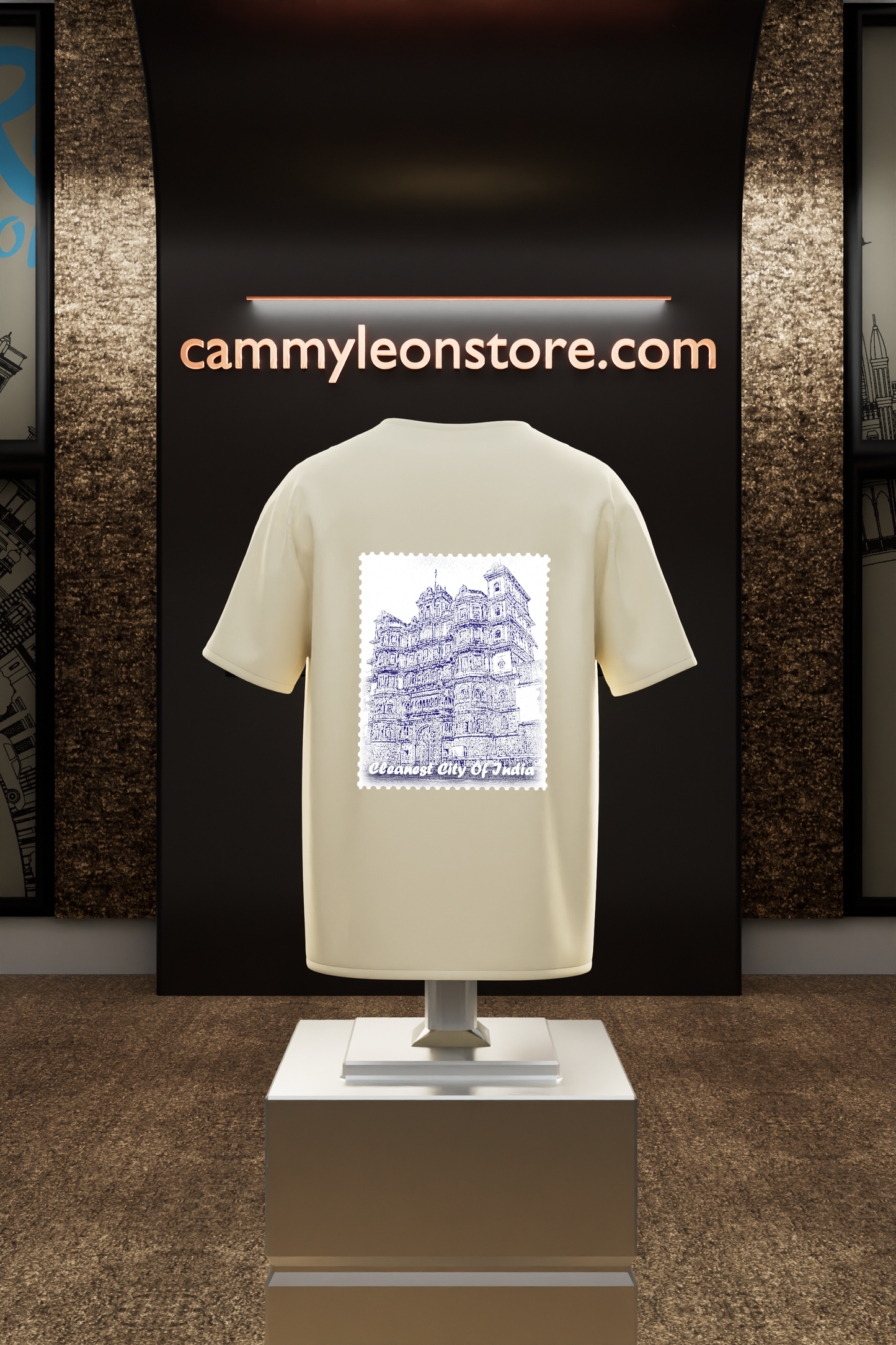 "Rajwada Vibes: Iconic Indore Heritage T-Shirt"