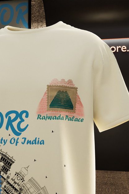 "Rajwada Vibes: Iconic Indore Heritage T-Shirt"
