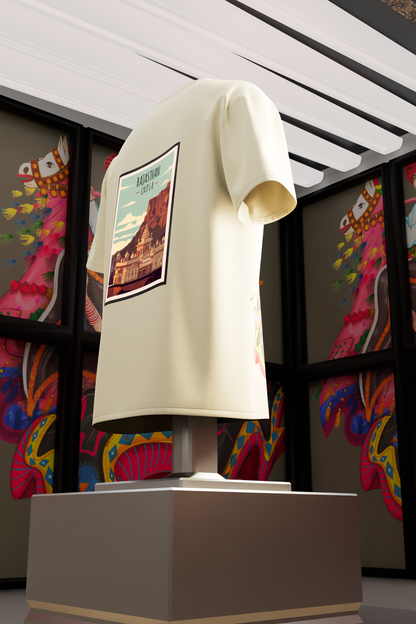 "Vibrant Rajasthan: Cultural Pride Cotton Tee"